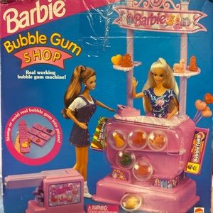 Vintage Barbie bubble gum shop toy set